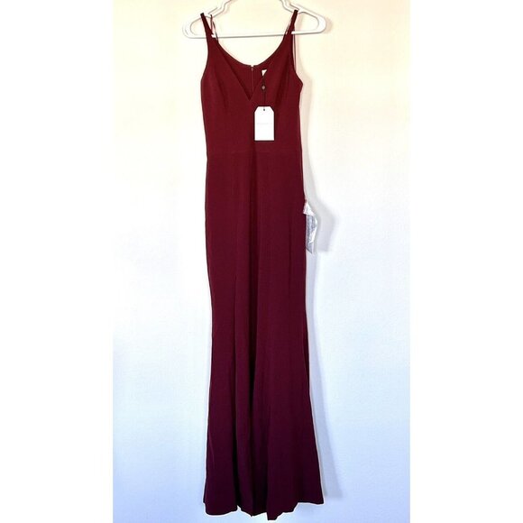 NEW Dress The Population Women's Sandra Plunging Thick Strap Solid Gown - Small‌ - Picture 4 of 8